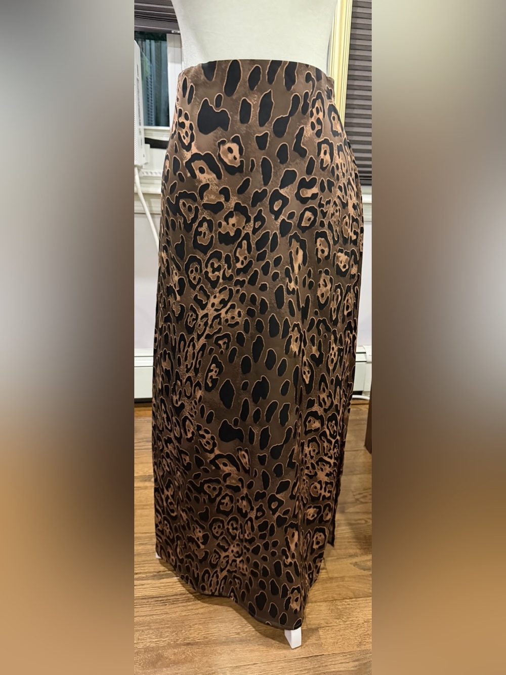 House of Harlow 1960 Brown and Taupe Crushed Velvet maxi skirt